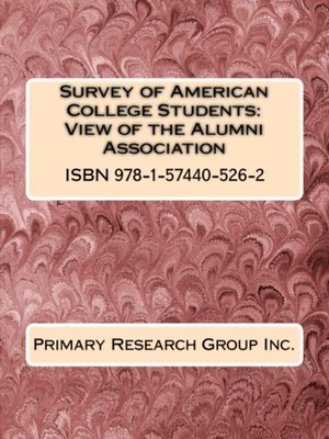 cover image of Survey of American College Students: View of the Alumni Association
